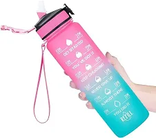 Motivational Water Bottle Time Marker For Gym Multicolour(PACK OF 1)-thumb2