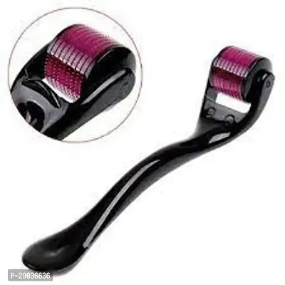 Derma Roller For Hair And Beard Regrowth 540 Micro 0.5mm Titanium Alloy Needles Reduces Hair Fall  Stimulates(pack of 1)-thumb0