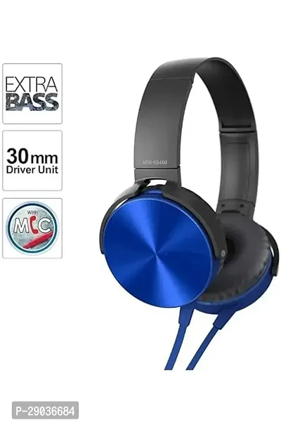 Extra Bass Headphone (Black/Blue) - Over Ear(pack of 1)-thumb0