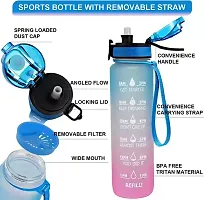 Motivational Water Bottle With Time Marker 1 Litre Sipper Bottle For Adults Gym Water Bottle(pack of 1)-thumb2