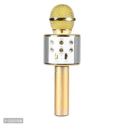 WS-858 Singing Mike Multi-function Bluetooth Karaoke Mic with Microphone Speaker(pack of 1)-thumb0