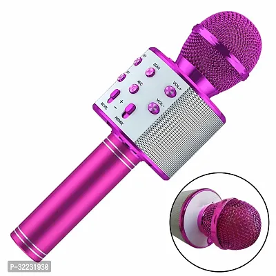 WS-858 Singing Mike Multi-function Bluetooth Karaoke Mic with Microphone Speaker(pack of 1)-thumb3