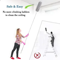 Microfiber Mop for Wall Cleaning Mop with Long Handle | Ceiling Fan Cleaner Brush with Wiper ( PACK OF 1 )-thumb3