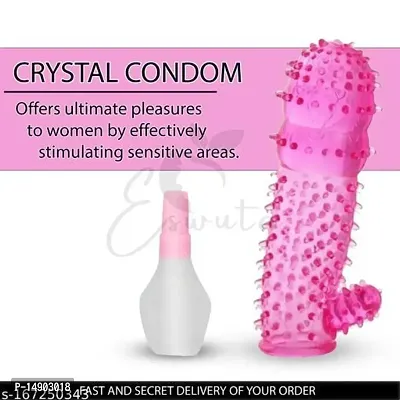 Crytal Silicon Reusable\washable condom for men (Colour may vary)-thumb2