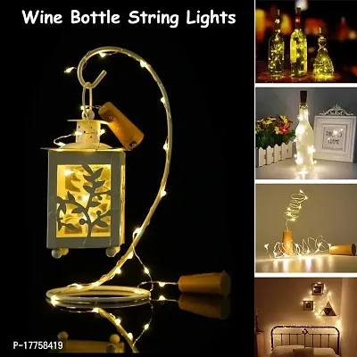 Trending Trunks 20 LED-2 Meter Cork Light with Copper Wire Warm White Colour Battery Operated Wine Bottle Fairy Lights for DIY (Without Bottle) Pack of 7 *Made in India*-thumb2