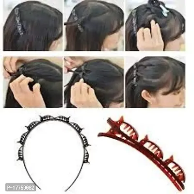 Trending Trunks Headbands, Accessories Hair Twister, Hairstyle Braid Tool, Hair Clips for Girl and Lady, Barrettes for Thin or Thick Hair, Hairstyle Hairpin, Alligator Clips (Brown)-thumb4