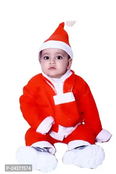 TrendingTrunks Santa Claus Dress for 1 Year To 2 Year Baby, Kids, Toddler, Unisex Baby Girl  Baby Boy, Christmas Costume Dress (Size-3), (Unisex, Red, Age:- 1 Year to 2 Year)-thumb0