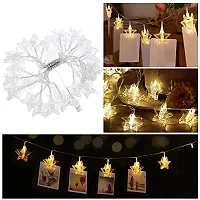 Trending Trunks Battery Operated Star Shape 10 LED Photo Clip Cards Quotes for Decoration (5ft, Warm White)-thumb2