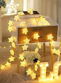 Trending Trunks 16 Led Frosted Crackle Star Copper String Fairy Light for Home,Office, Diwali, Eid  Christmas Decoration (Warm White, Pack of 1, 3 Meter) *Made in India*-thumb1