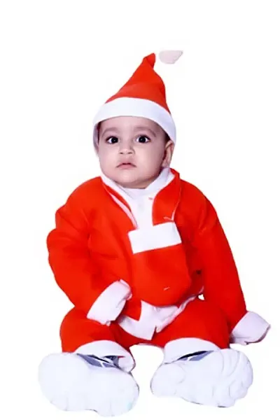 TrendingTrunks Santa Claus Dress for 6 Months To 12 Months Baby, Kids, Toddler, Unisex Baby Girl  Baby Boy, Christmas Costume Dress (Size-2), (Unisex, Red, Age:- 6 to 12 months)