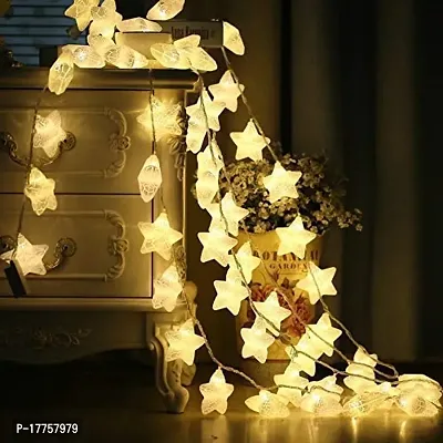 Trending Trunks 16 Led Frosted Crackle Star Copper String Fairy Light for Home,Office, Diwali, Eid  Christmas Decoration (Warm White, Pack of 1, 3 Meter) *Made in India*-thumb4
