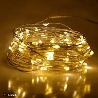 Trending Trunks 5 Meter 50Leds Battery Powered, Silver String Waterproof Fairy Lights for Home Decoration, Diwali, Christmas, DIY Light (50 LEDs Warm White Colour Pack of 2)-thumb0