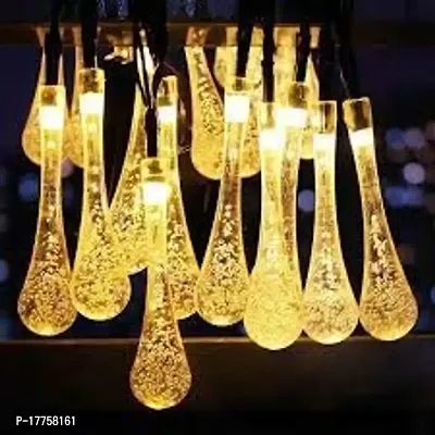 Trending Trunks 20 LED Crystal Water Drop Shaped String Light (Warm White, 4 Meter) for Garden Diwali Christmas Festivals Decoration (Pack of 2) *Made in India*