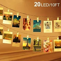 Trending Trunks 20 LED Photo Clip 10 ft Warm White Colour Lights for Decoration Girlfriend/Boyfriend Valentine Direct Plug-in Photos Cards Quotes Loved Ones Memories (Pack of 1)-thumb3