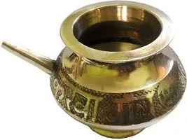 DAIVARIP Brass Karwa Chauth Lota Brass Karwa Chauth Handpainted Kalash/Lota NO 8-thumb1