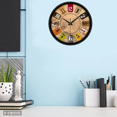 Designer Multicoloured Plastic Analog Wall Clock-thumb2