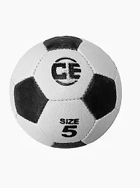 CE Black and white Football with pump Size-5-thumb1