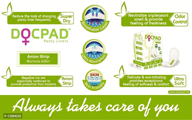 Docpad Light Period Days Ultra Soft With Anion Strip Regular Panty Liner (Pack of 40)-thumb3