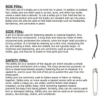 Out Of Box Combo Of 24 Bob Pin 24 Side Pin 10 Piece Big Safety Pin 10 Piece Mixed Size Safety Pins Hair Clip, Bun Clip, Hair Pin, Back Pin-thumb2