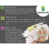 HerbtoniQ 100% Natural Neem Leaf Powder For Face Pack And Hair Pack (Azadirachta indica) (Pack Of 3 (150x3 = 450g))-thumb3