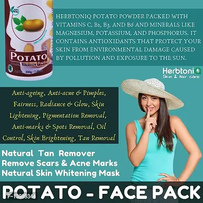 HerbtoniQ 100% Natural Potato, Pomegranate Peel and Beetroot Powder For Face Pack (500 Gram)-thumb2