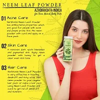 HerbtoniQ 100% Natural Neem Leaf Powder For Face Pack And Hair Pack (Azadirachta indica) (Pack Of 3 (150x3 = 450g))-thumb1