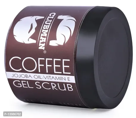 Clubman? Jojoba oil Vitamin-E Coffee Gel Scrub For Men (100ml / 3.38 fl oz)-thumb2
