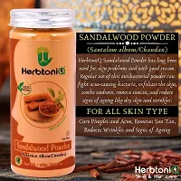 HerbtoniQ Natural Sandalwood Powder, Charconite Mud And Orange Peel Powder For Face Pack (500g) 3 Pieces-thumb1