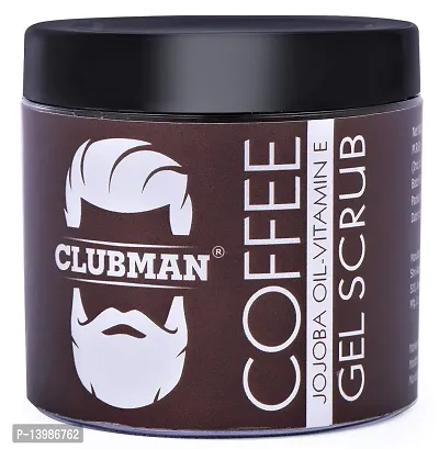 Clubman? Jojoba oil Vitamin-E Coffee Gel Scrub For Men (100ml / 3.38 fl oz)