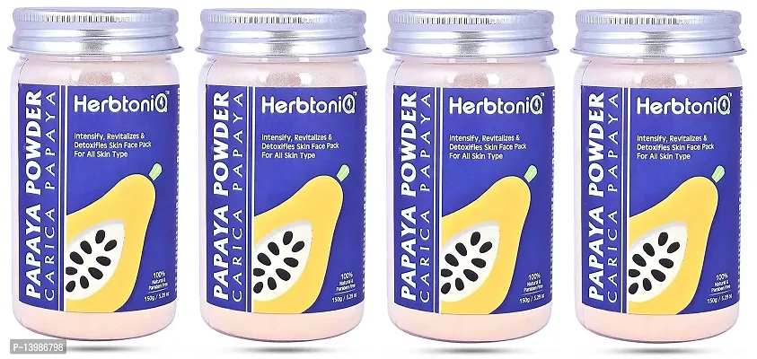 HerbtoniQ Papaya Powder (Carica papaya) For Face Pack 150g-thumb0