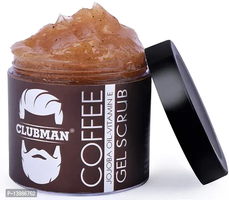Clubman? Jojoba oil Vitamin-E Coffee Gel Scrub For Men (100ml / 3.38 fl oz)-thumb3