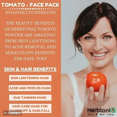 HerbtoniQ 100% Natural Tomato, Wild Turmeric and Kaolin Clay Powder For Face Pack(525 Gram)-thumb2