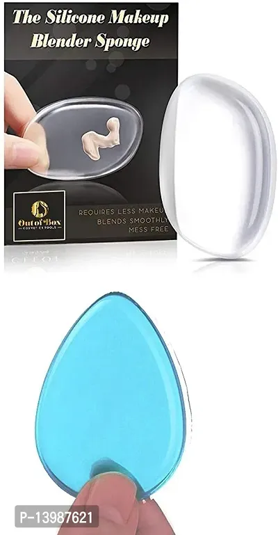 Out Of Box Professional Clear Silicone Translucent Anti-Sponge Makeup Applicator Blender for Contouring BB CC Cream (2 Pieces)