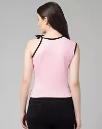 Elegant Pink Lycra Solid Top For Women-thumb1