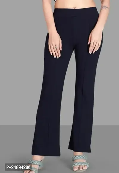 Classic Lycra Trousers For Women-thumb0