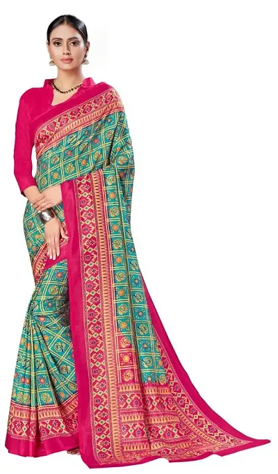 Elegant Art Silk Saree with Blouse piece 