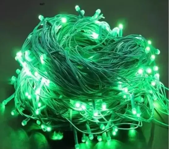 RSC 15 Meter Copper Wire 50 LED Decorative Green Pixel LED String/Rice Light 36 Feet Single Colour Ladi String Light (Green)