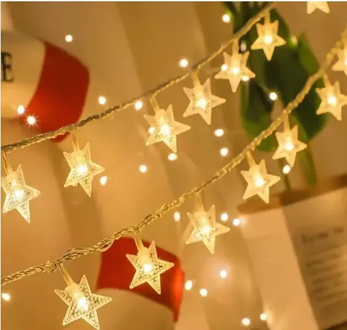 16 LED Star Shape Warm White Decorative String Light