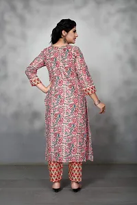 Elegant Cotton Printed Kurta with Pant Set For Women-thumb1