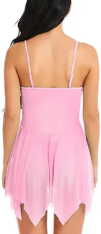 Baby Doll Dresses With Panty - BABY PINK-thumb1