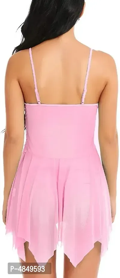 Baby Doll Dresses With Panty - BABY PINK-thumb2