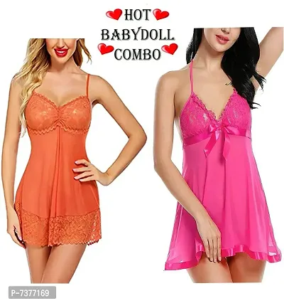 Trendy Stylish Hot Sexy Women Baby Doll Night Dress|Women Nighty Dress Free Size(28 to 36)Inch