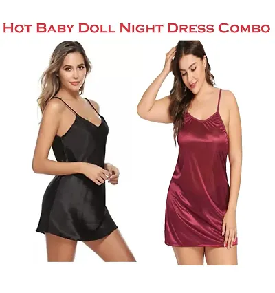Fancy Babydoll Night Dress Combo For Women