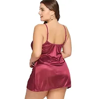 Stylish Hot Perfect for every hot night with sexy Women babydoll night Dress Sleepwear Night dress Free Size(28 to 34)Inch-thumb1