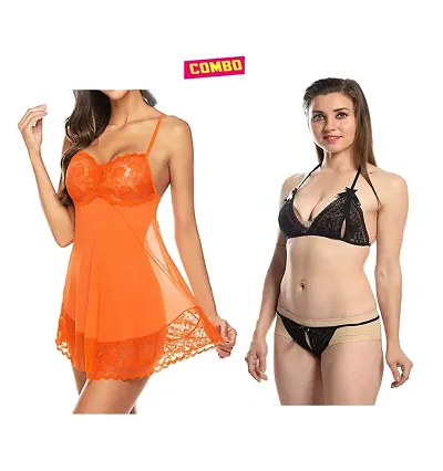 Buy Hot Womens Girls Transparent Sexy Babydoll Night Dress