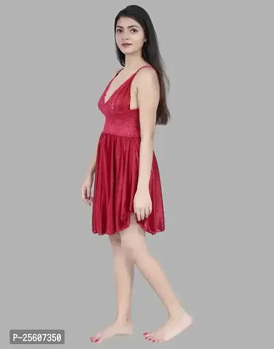 Trendy Women Satin Hot Sexy Babydoll Night Dress| Honeymoon Night Dress| First Night Dress Fit Size (28 to 36)Inch