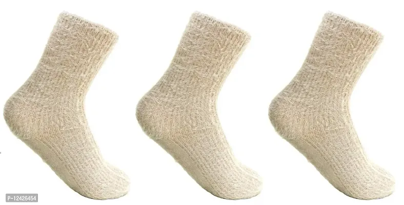 Buy Frackson 3 Pair Soft Cozy Winter Thick Warm Fleece Lined Thermal  Stretchy Elastic Velvet Woolen Socks (Without Thumb) for Girls/Ladies/Women  (Beige 3 Pair) Online In India At Discounted Prices