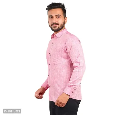 Aarav Boss Men's Light Pink Formal Shirt (Size- X Small)-thumb2