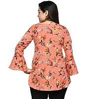 Aarav Boss Orange Flower Top for Girls/Women Stylish Western Printed Top (XXX-Large)-thumb2