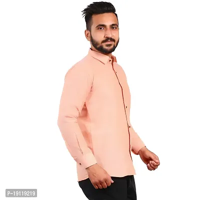 Aarav Boss Men's Peach Formal Shirt (Size- 6XL)-thumb3